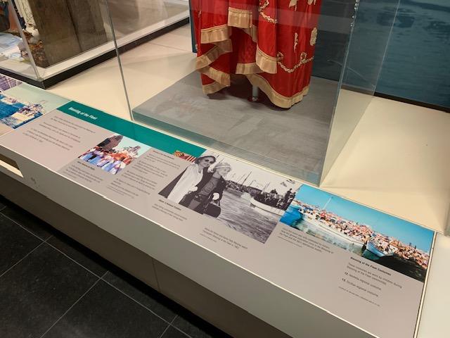 An information panel shows text and images related to the Blessing of the Fleet annual festival in Fremantle.