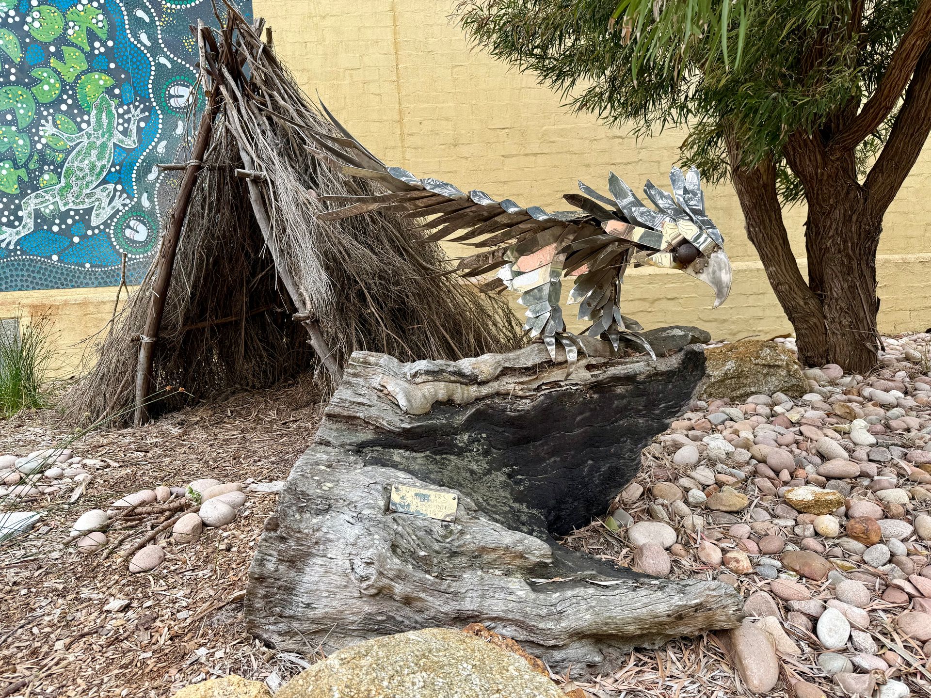 Metal Sculpture of a wedge tail eagle