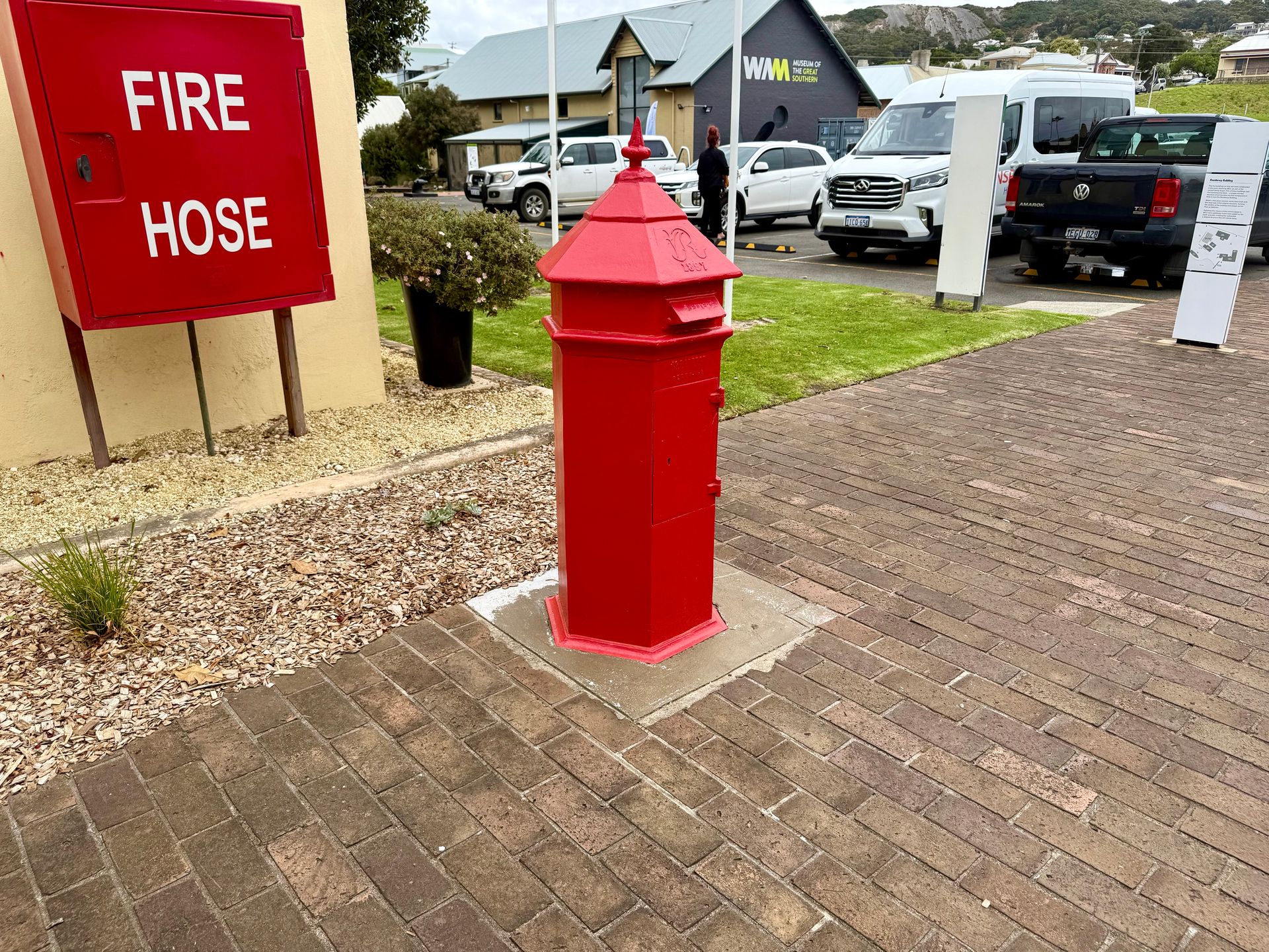 Red post box