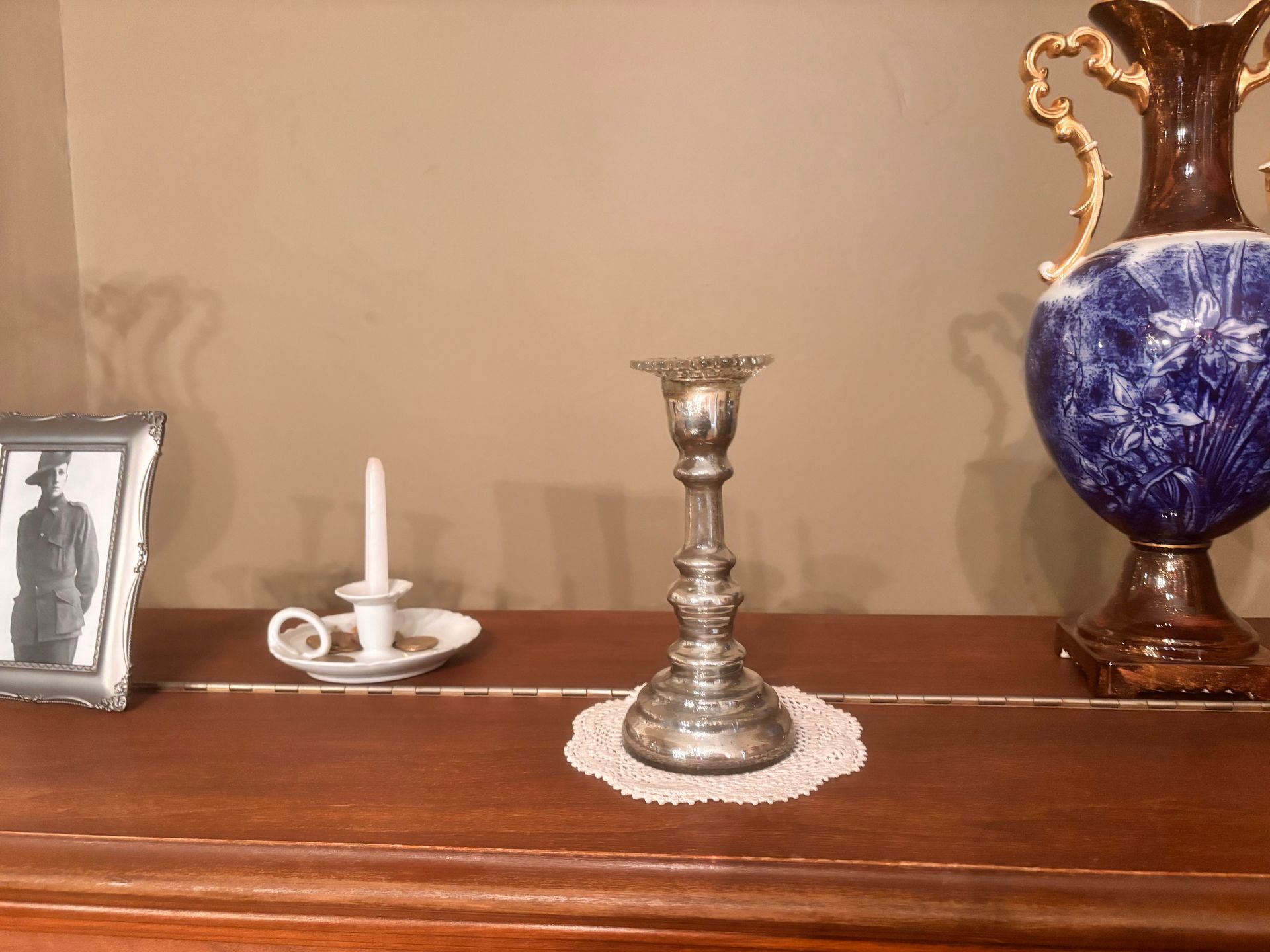 silver candle stick